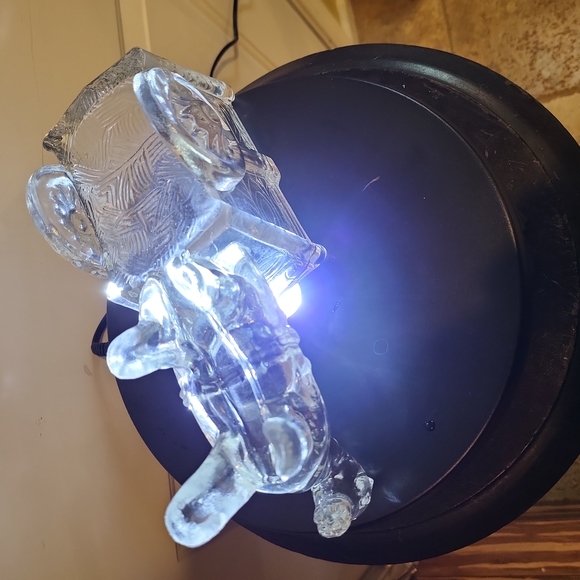 Vintage Pressed Glass Horse Pulling a Cart Candie Dish 9.5" - Picture 9 of 9